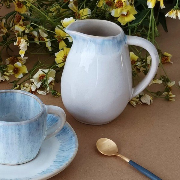 Bel vrč za mleko iz kamenine 200 ml Brisa – Costa Nova-image-2