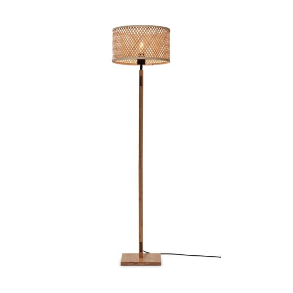 Stoječa svetilka v naravni barvi z bambusovim senčnikom (višina 128 cm) Java – Good&Mojo