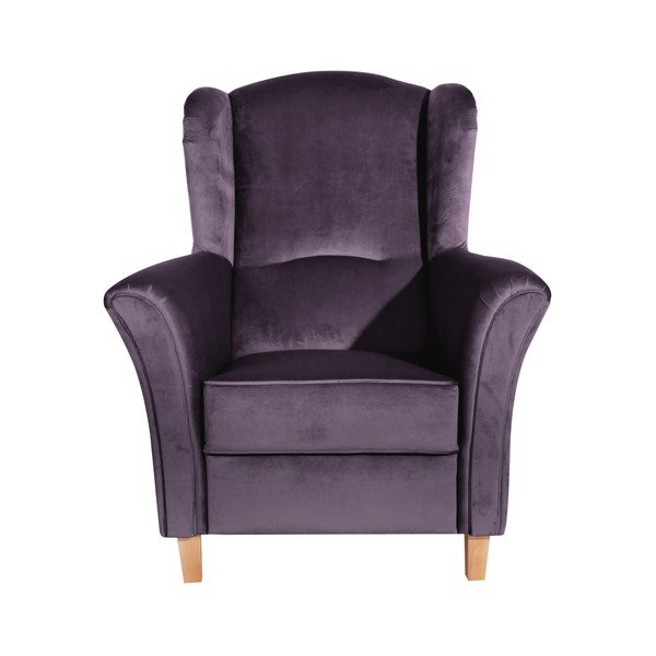 Vijoličen fotelj Max Winzer Agnetha Suede-image-1
