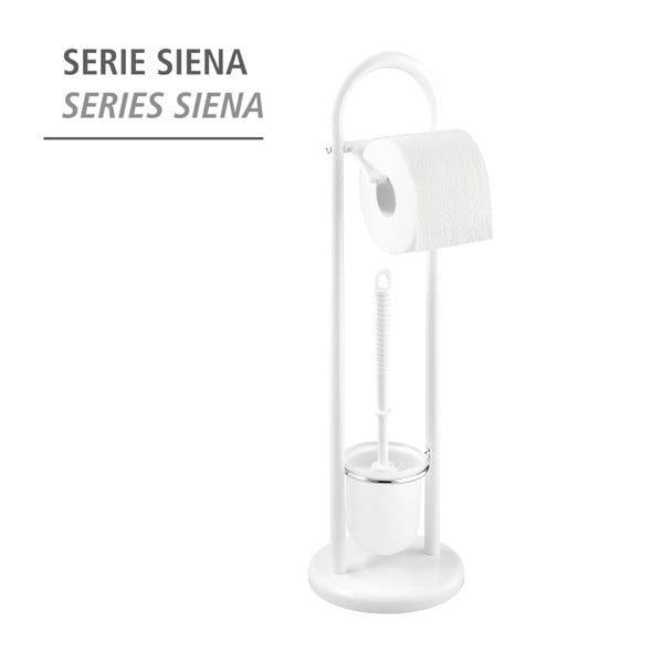 Bela WC ščetka z držalom za toaletni papir Wenko Siena-image-2