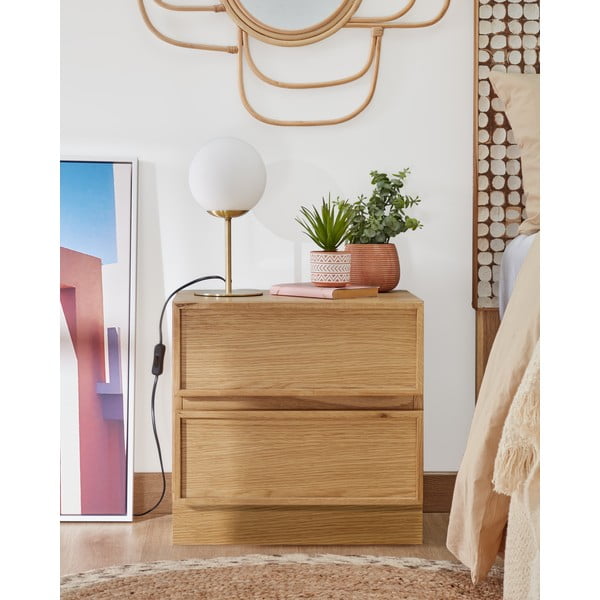 Namizna svetilka v zlati barvi s kovinskim senčnikom (višina 28 cm) Mahala - Kave Home-image-3