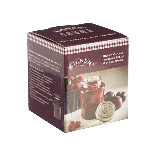 Komplet 6 vijačnih pokrovčkov Kilner Vintage-image-1
