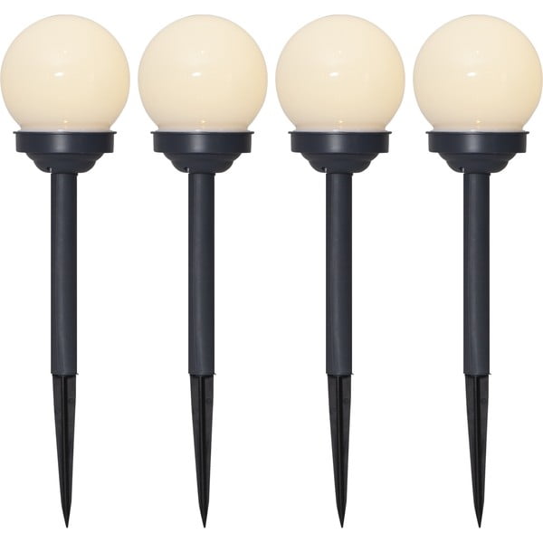 Komplet 4 zunanjih solarnih svetilk Star Trading Globus, višina 27 cm