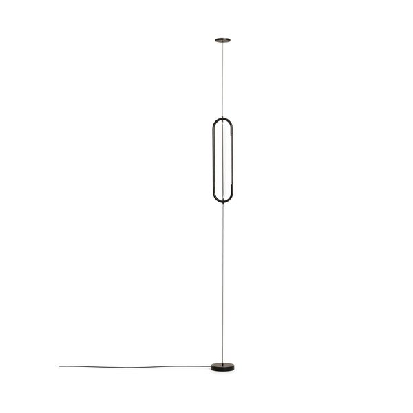 Črna LED stoječa svetilka (višina 300 cm) Bow – Kave Home