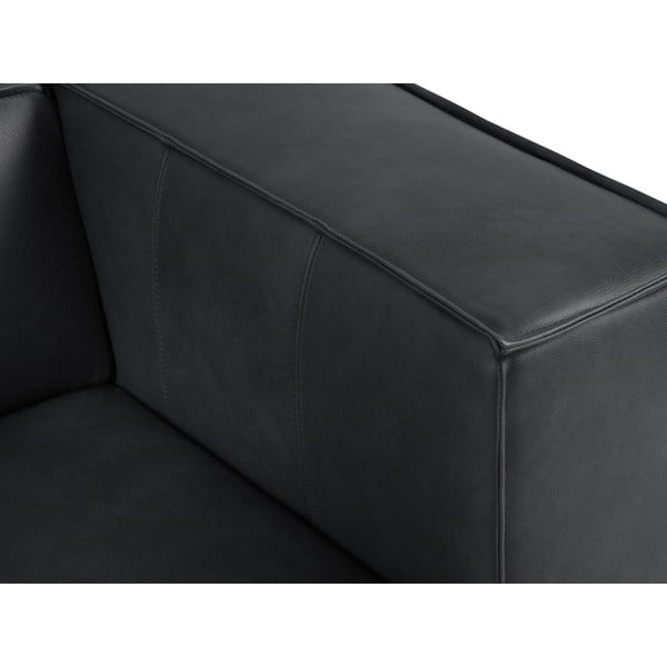 Temno modra usnjena sedežna garnitura 212 cm Madame – Windsor & Co Sofas-image-4