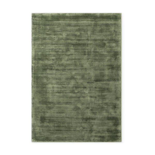 Zelena ročno tkana viskozna preproga 80x150 cm Noemi – Vikosa