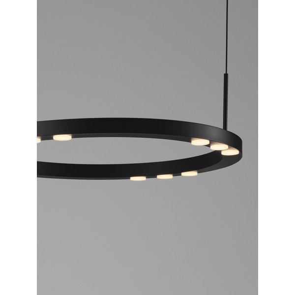 Mat črna aluminijasta LED zatemnitvena viseča svetilka ø 40 cm Lunette – Nova Luce-image-2