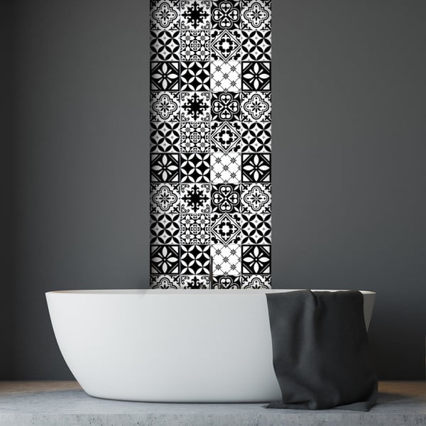 Komplet 30 stenskih nalepk Ambiance Decal Tiles Azulejos Rosario, 10 x 10 cm-image-3