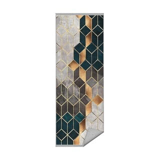 Bela/modrozelena pralna preproga 80x200 cm – Mila Home