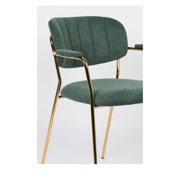 Temno zeleni jedilni stoli v kompletu 2 ks Jolien – White Label-image-1