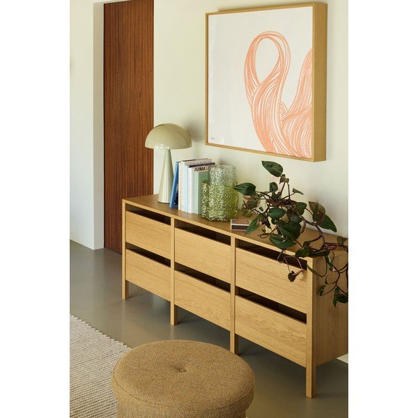 Komoda v hrastovem dekorju v naravni barvi 150x65x40 cm Forma – Hübsch-image-1