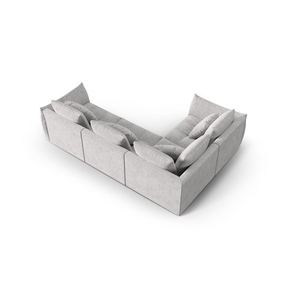 Svetlo siva kotna sedežna garnitura (levi kot/v obliki črke L) Bloom – Micadoni Home-image-3