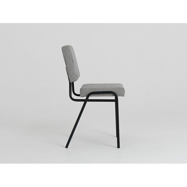 Belo-črni jedilni stol Simple - CustomForm-image-2