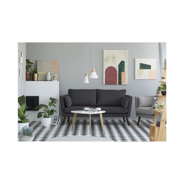 Temno siva 3-sedežna zofa Mazzini Sofas Elena-image-3