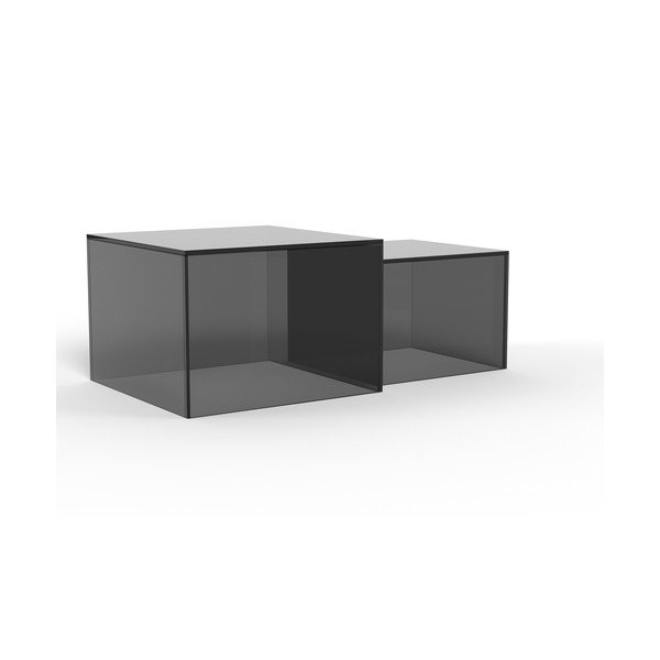 Sive steklene mizice v kompletu 2 ks 50x50 cm Dice – Actona-image-4