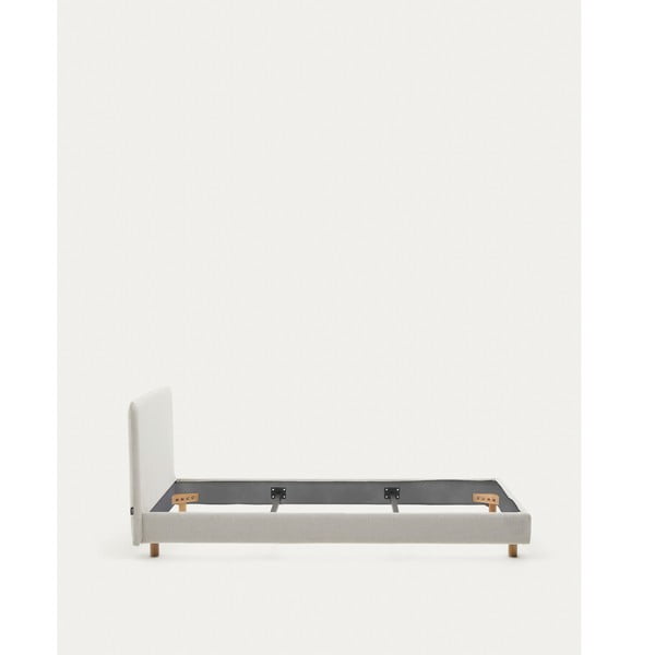 Siva oblazinjena postelja brez letvenega dna 90x200 cm Valma – Kave Home-image-2