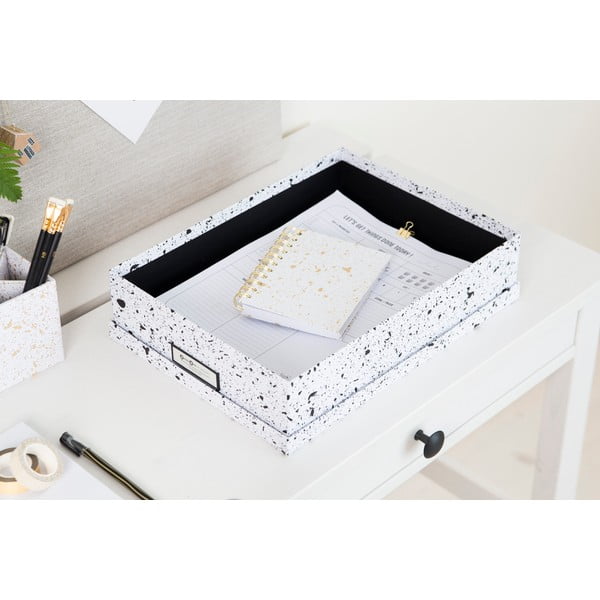 Črno-bela škatla za shranjevanje Bigso Box of Sweden Oskar-image-1