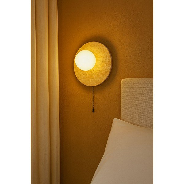 Bež lončena stenska svetilka ø 12 cm Hilde – Opviq lights-image-2