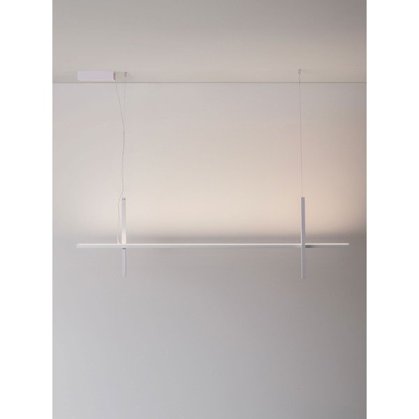 Mat bela aluminijasta LED viseča svetilka s senčilom iz akrilnega stekla Looma – Nova Luce-image-4