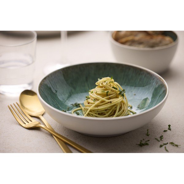 Belo-zelena skledica iz kamenine 900 ml Gastro White/Green – Bitz-image-3