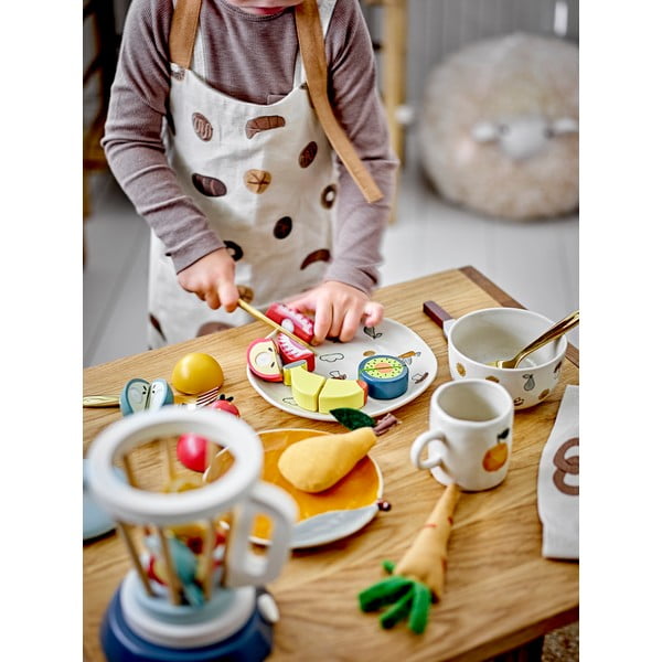 Belo-oranžna lončena skodelica 230 ml Agnes – Bloomingville Mini-image-4