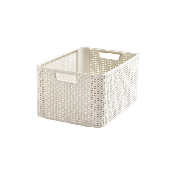 Kremno bela plastična škatla za shranjevanje 29x39x17 cm Style – Curver