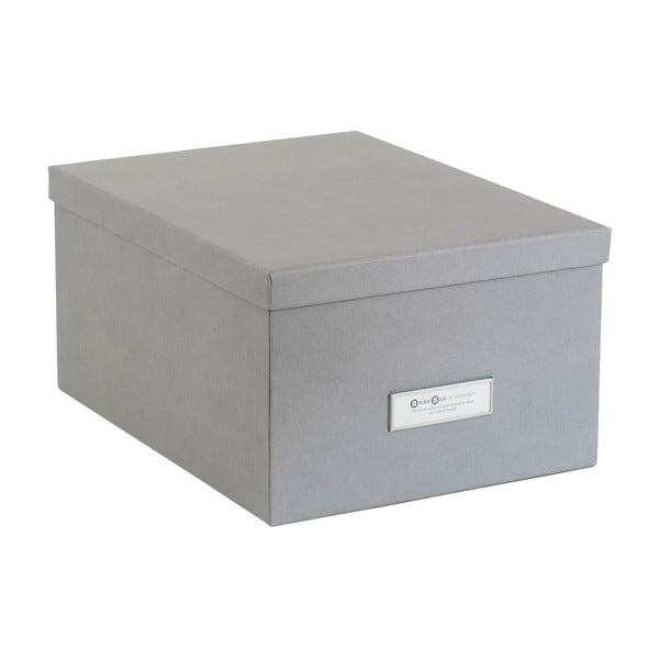 Komplet 3 sivih škatel za shranjevanje Bigso Box of Sweden Inge-image-3