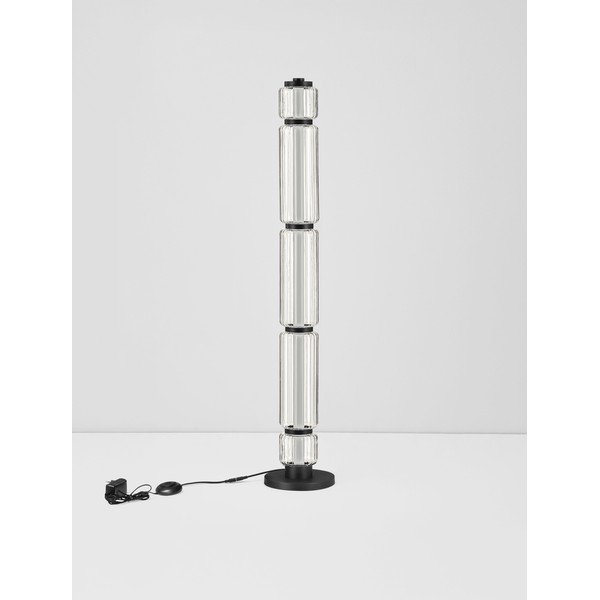 Mat črna steklena LED stoječa svetilka (višina 123 cm) Liesa – Nova Luce-image-4