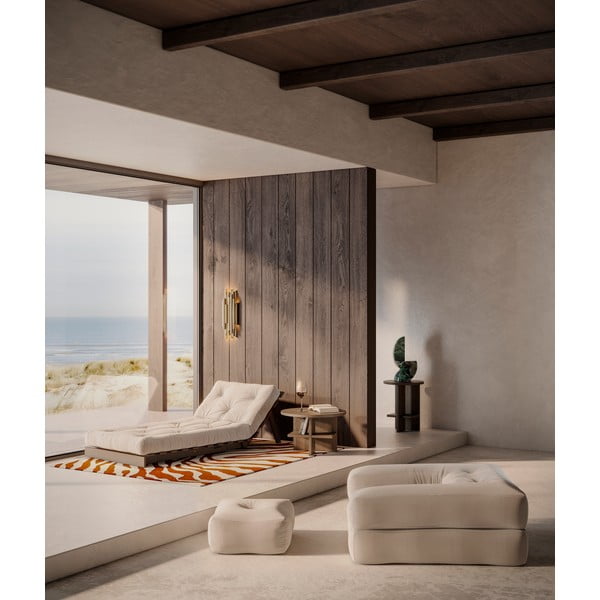 Sivo-bež lanen fotelj Roots Black Night – Karup Design-image-4