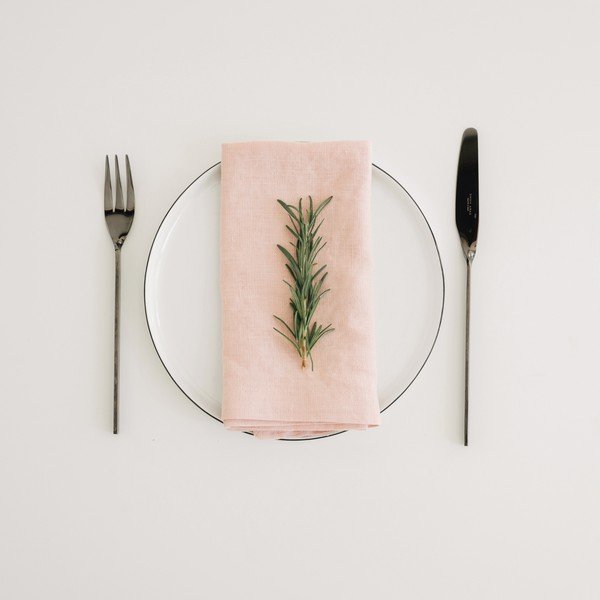 Komplet 2 roza lanenih prtičkov Linen Tales-image-1