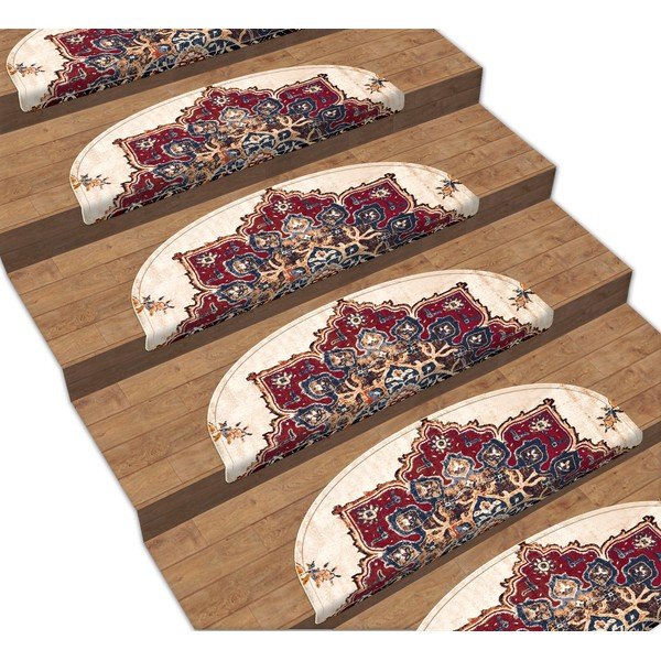 Komplet 16 preprog za stopnice Vitaus Floral Path, 65 x 20 cm-image-1