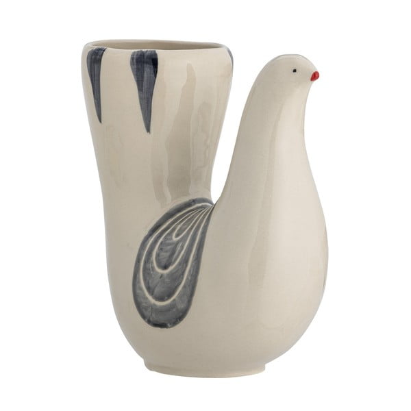 Kremno bela lončena ročno poslikana vaza (višina 19 cm) Trudy – Bloomingville-image-3