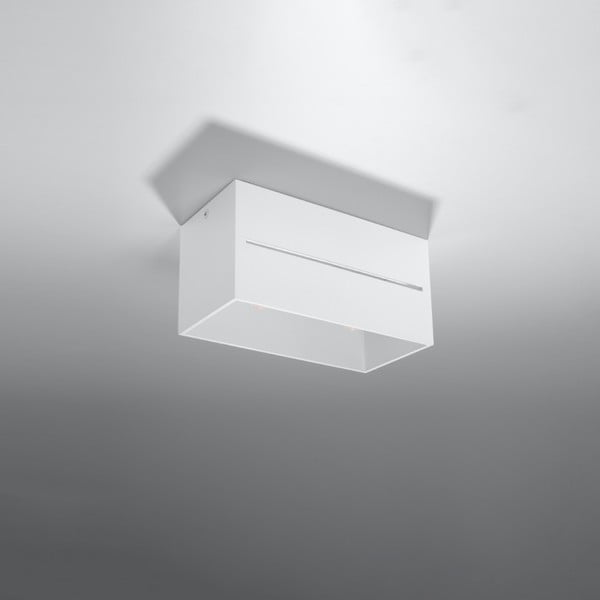 Bela stropna svetilka s kovinskim senčnikom 10x20 cm Lorum – Nice Lamps
