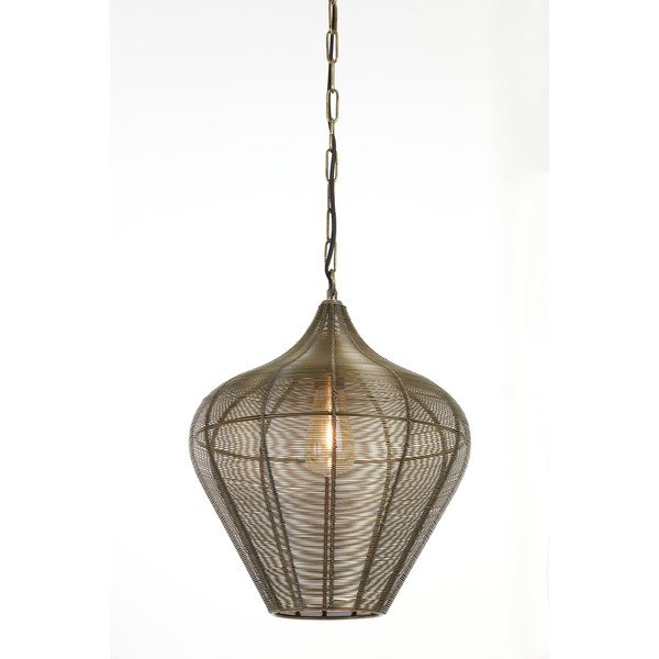 Kovinska viseča svetilka v bronasti barvi ø 36 cm Alvaro – Light & Living-image-1