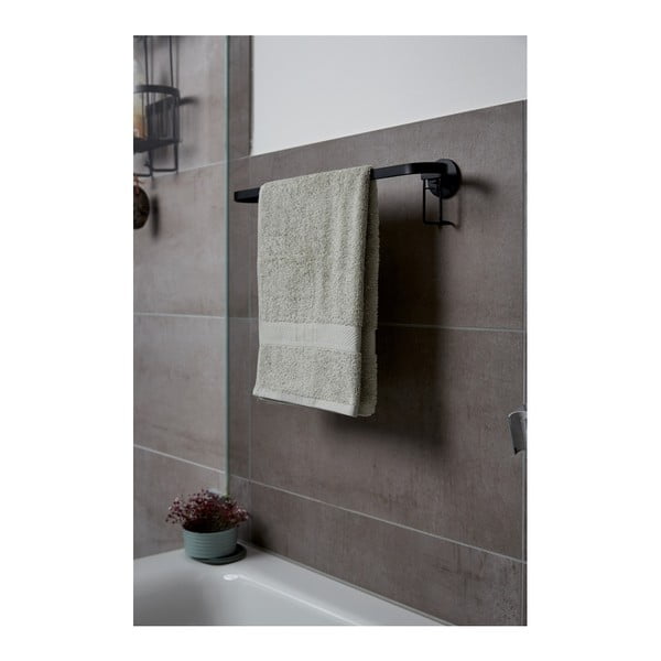 Črno stensko stojalo za brisače Wenko Classic Plus-image-2