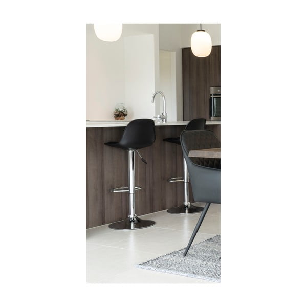 Črni vrtljivi barski stoli v kompletu 2 ks 82 cm Trondheim – House Nordic-image-1