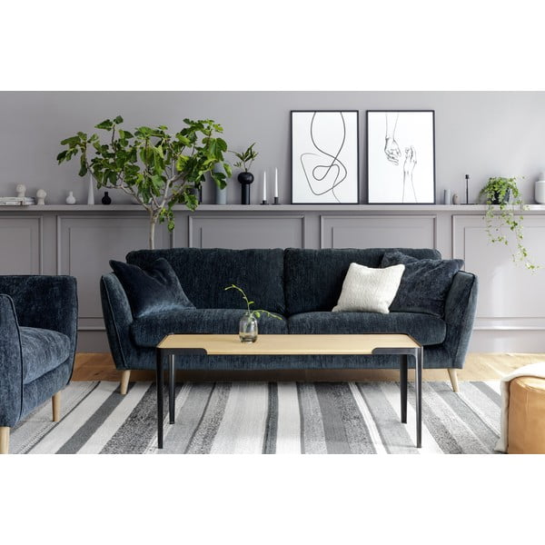 Modra žametna sedežna garnitura 227 cm Stella – Sits-image-1