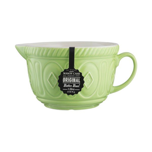 Svetlo zelena posoda iz kamenine z lijakom Mason Cash Batter, 2 l-image-1