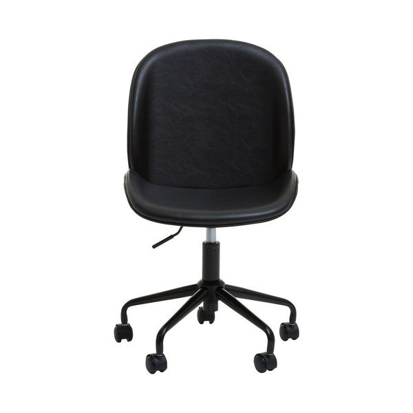 Črn pisarniški stol iz umetnega usnja Clinton – Premier Housewares-image-2