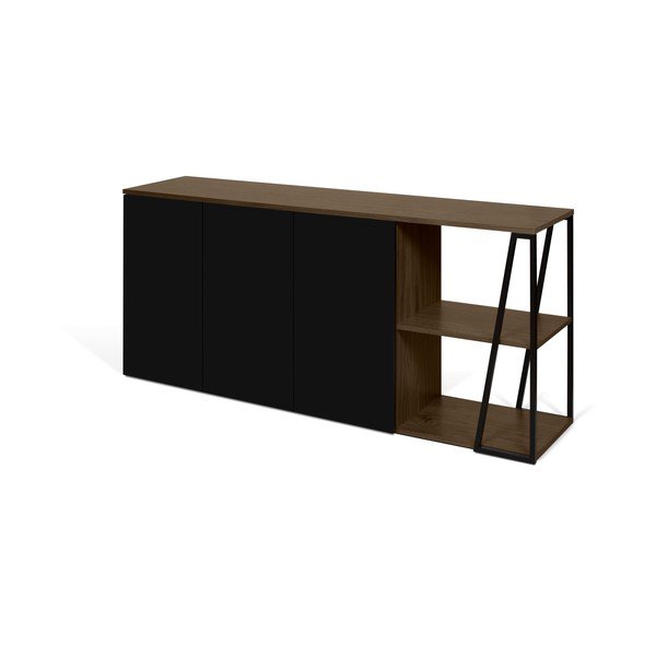 Črna komoda TemaHome Albi, širine 190 cm-image-2