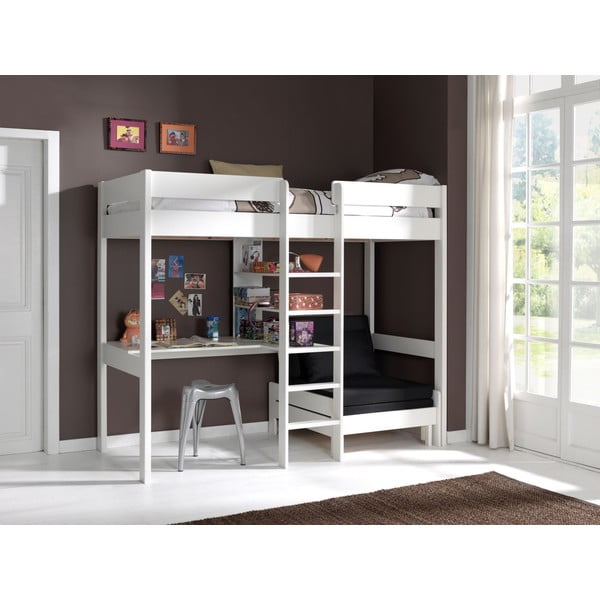 Bela dvignjena otroška postelja 90x200 cm Pino - Vipack-image-2