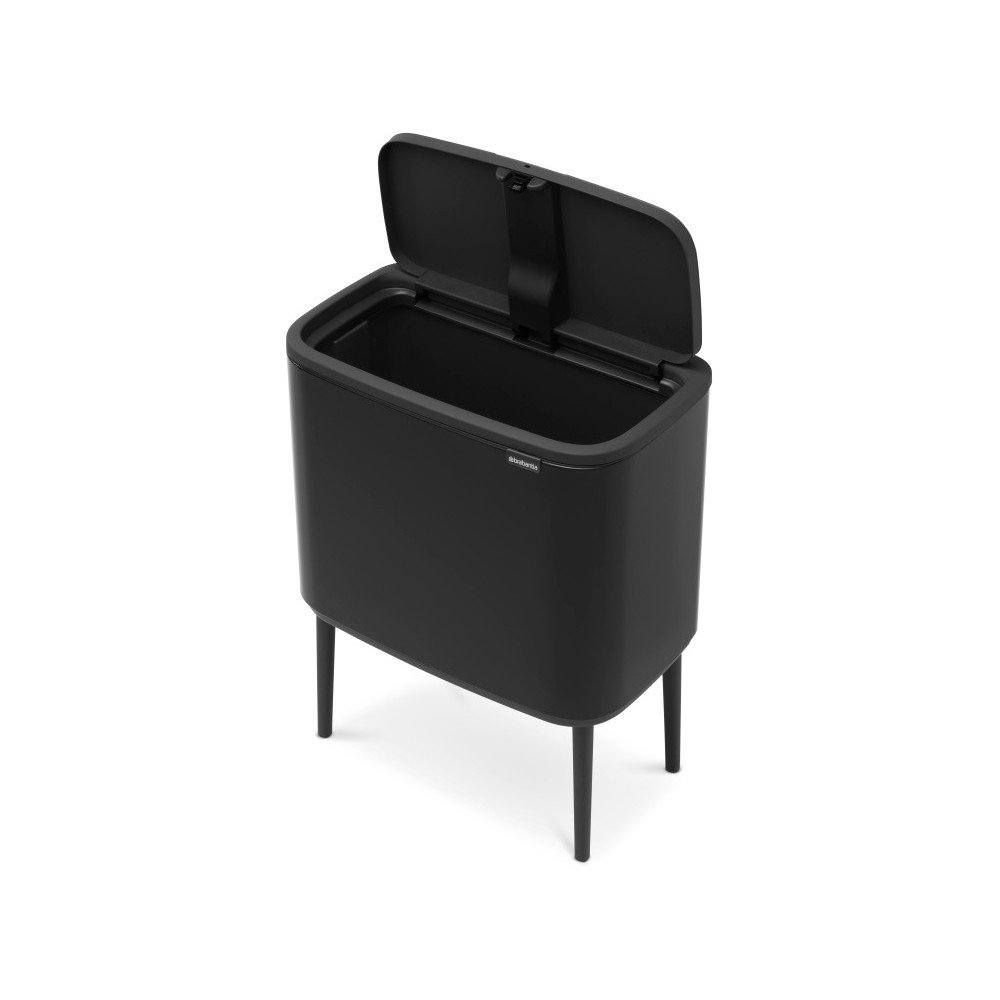 Mat črn jeklen koš za smeti na dotik 36 l Bo Touch Bin