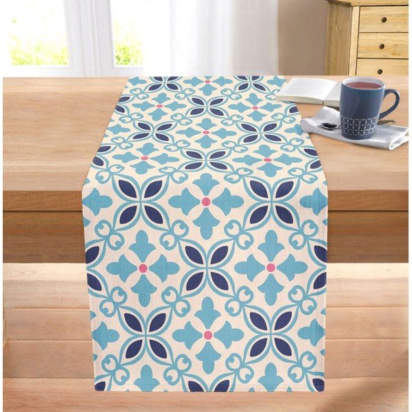 Namizni tekač 40x130 cm Blue Tiles – Mila Home-image-2