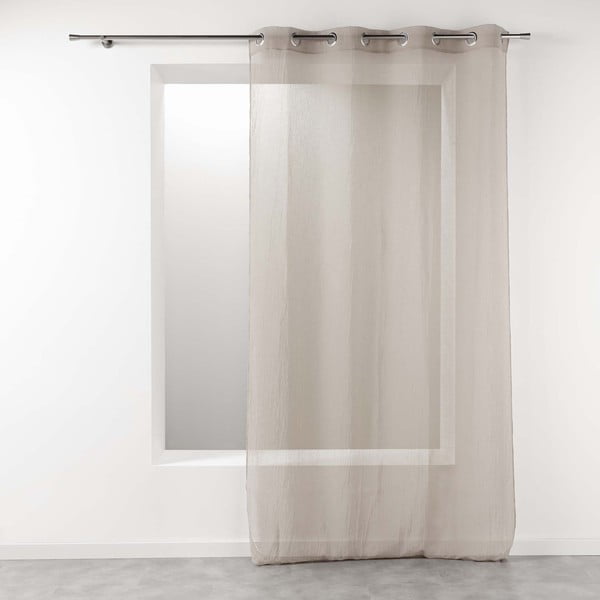 Rjava prosojna zavesa 140x280 cm Telma – douceur d'intérieur