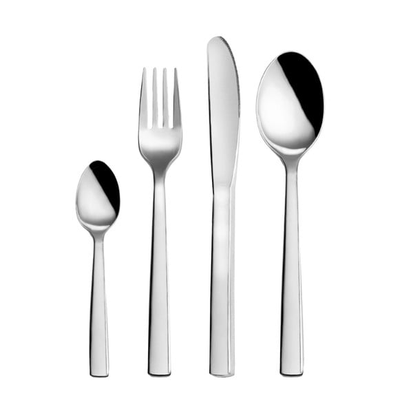 Pribor iz nerjavečega jekla v srebrni barvi 24 ks Plain – Orion