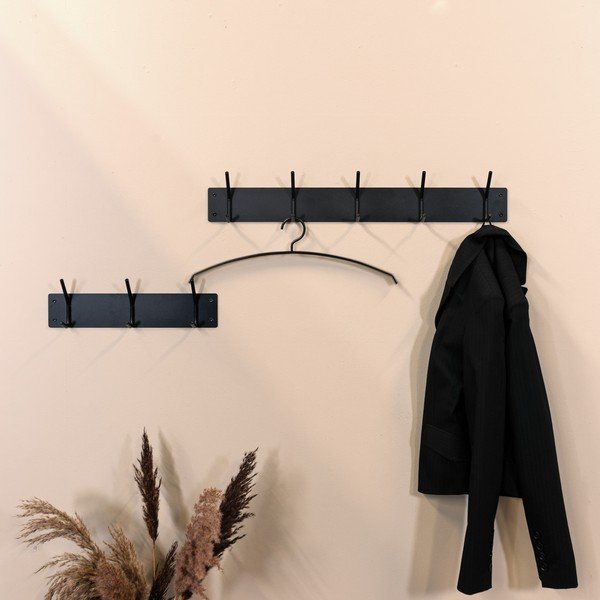 Črn kovinski stenski obešalnik 40 cm Fusion – Spinder Design-image-1