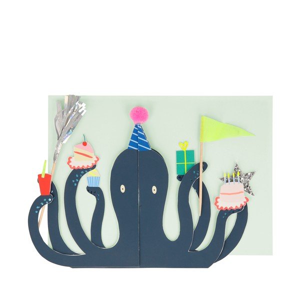 Voščilnica Party Octopus – Meri Meri-image-1