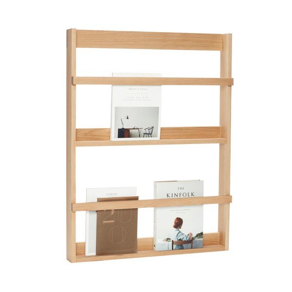 Večnivojska/za slike polica iz masivnega hrasta v naravni barvi 74 cm Display – Hübsch-image-2