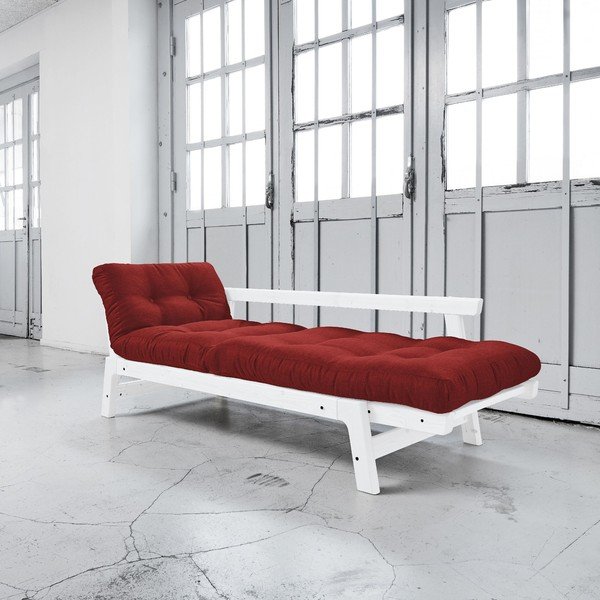 Kavč postelja Karup Step White/Passion Red-image-2