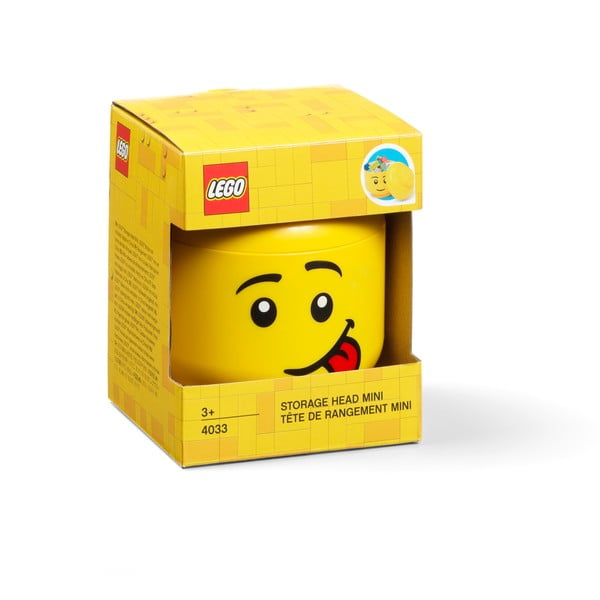 Rumena škatla za shranjevanje v obliki glave LEGO® Silly, 10,5 x 10,6 x 12 cm-image-4